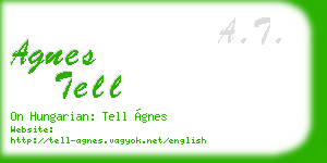 agnes tell business card